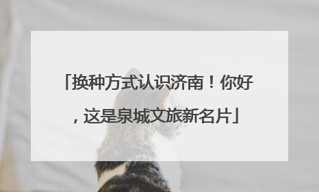 换种方式认识济南！你好，这是泉城文旅新名片