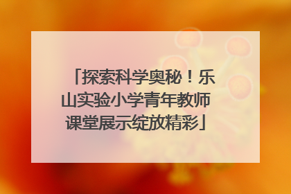 探索科学奥秘！乐山实验小学青年教师课堂展示绽放精彩