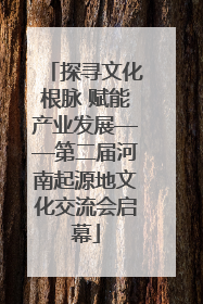 探寻文化根脉 赋能产业发展——第二届河南起源地文化交流会启幕