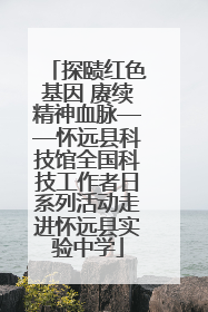 探赜红色基因 赓续精神血脉——怀远县科技馆全国科技工作者日系列活动走进怀远县实验中学