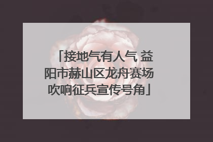 接地气有人气 益阳市赫山区龙舟赛场吹响征兵宣传号角