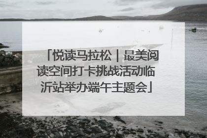 悦读马拉松｜最美阅读空间打卡挑战活动临沂站举办端午主题会