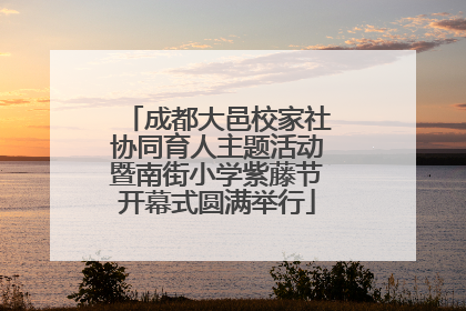 成都大邑校家社协同育人主题活动暨南街小学紫藤节开幕式圆满举行