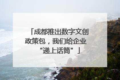 成都推出数字文创政策包，我们给企业“递上话筒”