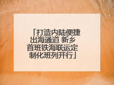 打造内陆便捷出海通道 新乡首班铁海联运定制化班列开行
