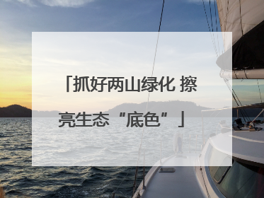 抓好两山绿化 擦亮生态“底色”