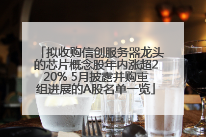 拟收购信创服务器龙头的芯片概念股年内涨超220% 5月披露并购重组进展的A股名单一览