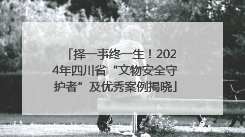 择一事终一生！2024年四川省“文物安全守护者”及优秀案例揭晓