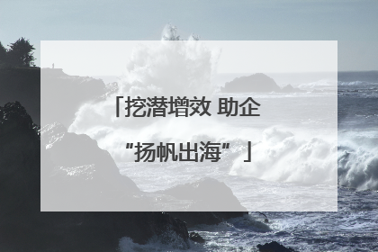 挖潜增效 助企“扬帆出海”