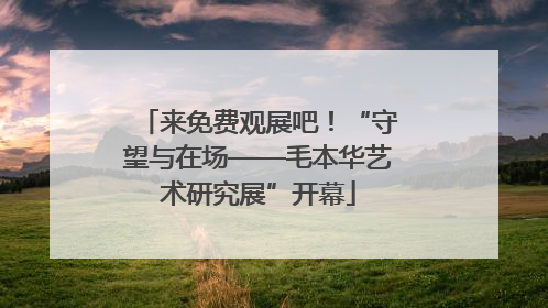 来免费观展吧！“守望与在场——毛本华艺术研究展”开幕