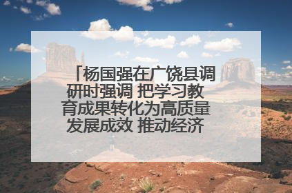 杨国强在广饶县调研时强调 把学习教育成果转化为高质量发展成效 推动经济稳健向好进中提质