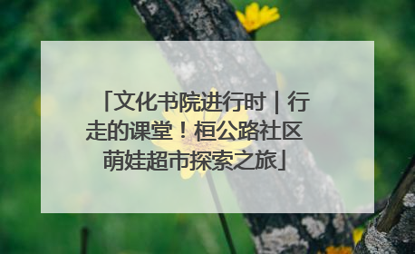 文化书院进行时｜行走的课堂！桓公路社区萌娃超市探索之旅