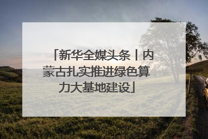 新华全媒头条丨内蒙古扎实推进绿色算力大基地建设