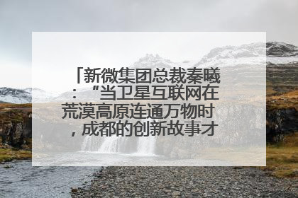 新微集团总裁秦曦：“当卫星互联网在荒漠高原连通万物时，成都的创新故事才真正开始”