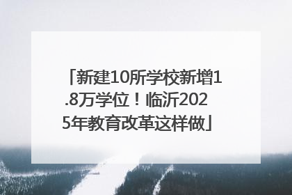 新建10所学校新增1.8万学位！临沂2025年教育改革这样做