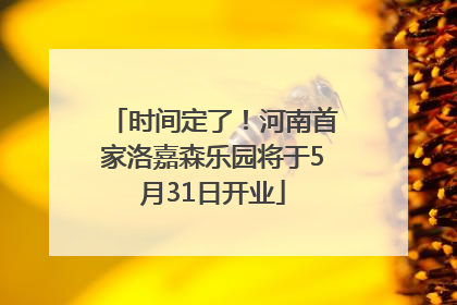 时间定了！河南首家洛嘉森乐园将于5月31日开业
