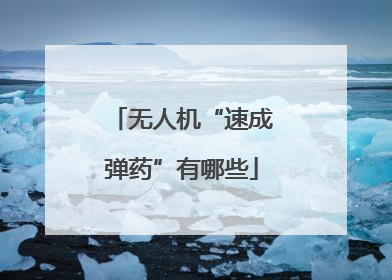 无人机“速成弹药”有哪些