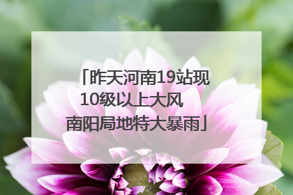 昨天河南19站现10级以上大风  南阳局地特大暴雨