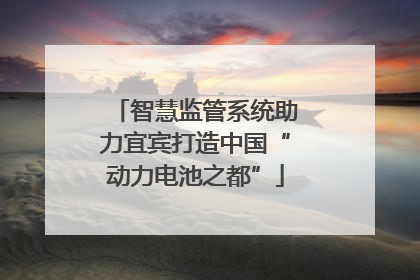 智慧监管系统助力宜宾打造中国“动力电池之都”