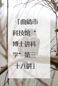 曲靖市科技馆“博士讲科学”第三十八讲