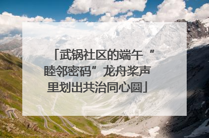 武锅社区的端午“睦邻密码”龙舟桨声里划出共治同心圆