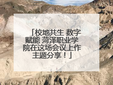 校地共生 数字赋能 菏泽职业学院在这场会议上作主题分享！