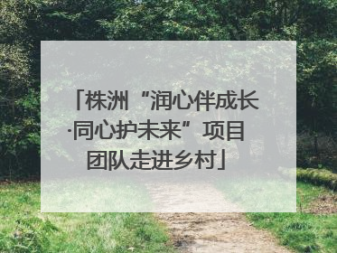 株洲“润心伴成长·同心护未来”项目团队走进乡村