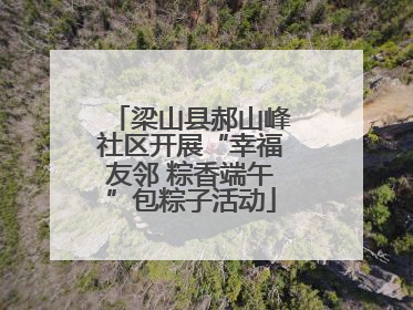 梁山县郝山峰社区开展“幸福友邻 粽香端午”包粽子活动