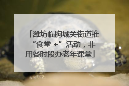 潍坊临朐城关街道推“食堂 +”活动，非用餐时段办老年课堂