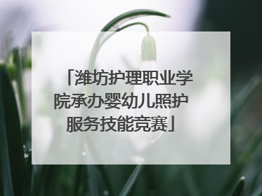 潍坊护理职业学院承办婴幼儿照护服务技能竞赛