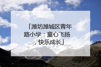 潍坊潍城区青年路小学：童心飞扬，快乐成长