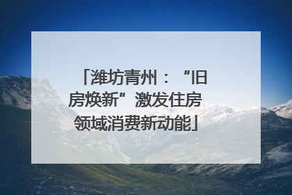 潍坊青州：“旧房焕新”激发住房领域消费新动能
