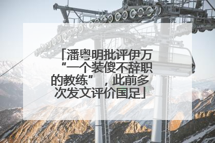 潘粤明批评伊万“一个装傻不辞职的教练”，此前多次发文评价国足