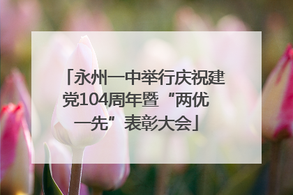 永州一中举行庆祝建党104周年暨“两优一先”表彰大会