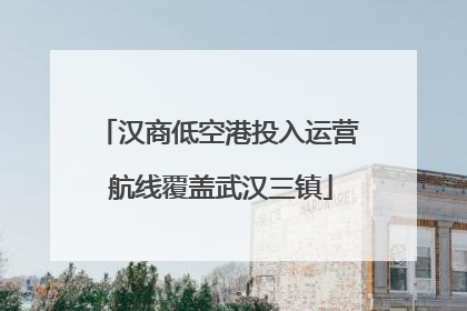 汉商低空港投入运营 航线覆盖武汉三镇