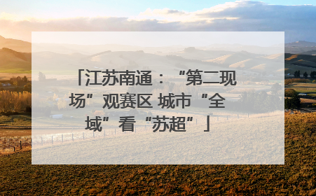 江苏南通：“第二现场”观赛区 城市“全域”看“苏超”