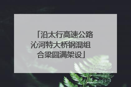 沿太行高速公路沁河特大桥钢混组合梁圆满架设