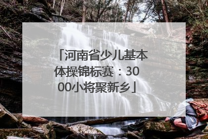 河南省少儿基本体操锦标赛：3000小将聚新乡