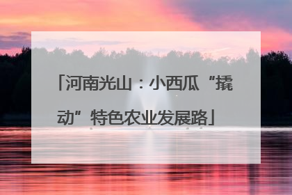 河南光山：小西瓜“撬动”特色农业发展路