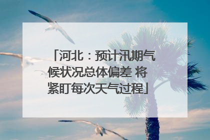 河北：预计汛期气候状况总体偏差 将紧盯每次天气过程