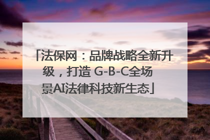 法保网：品牌战略全新升级，打造 G-B-C全场景AI法律科技新生态