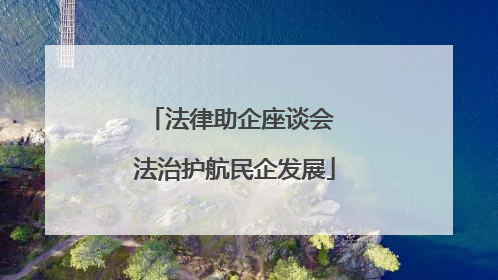 法律助企座谈会 法治护航民企发展