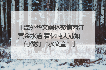 海外华文媒体聚焦西江黄金水道 看亿吨大港如何做好“水文章”