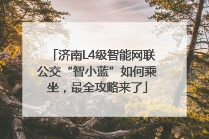 济南L4级智能网联公交“智小蓝”如何乘坐，最全攻略来了