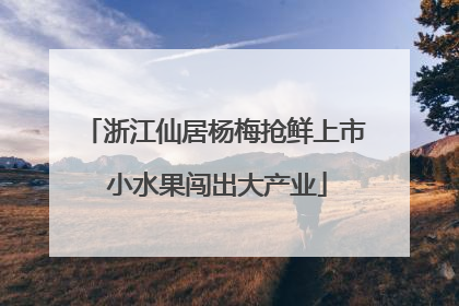 浙江仙居杨梅抢鲜上市 小水果闯出大产业
