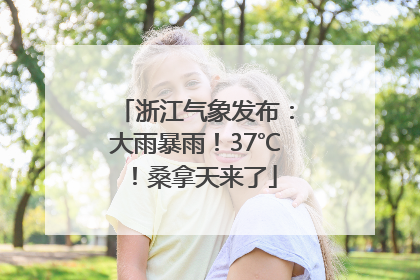 浙江气象发布：大雨暴雨！37℃！桑拿天来了
