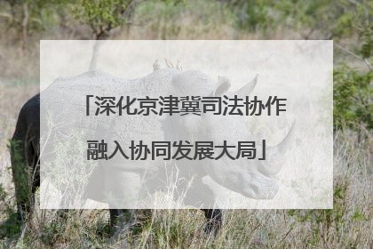 深化京津冀司法协作 融入协同发展大局