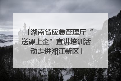湖南省应急管理厅“送课上企”宣讲培训活动走进湘江新区