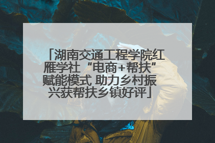 湖南交通工程学院红雁学社“电商+帮扶”赋能模式 助力乡村振兴获帮扶乡镇好评
