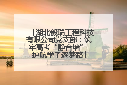 湖北毅瑞工程科技有限公司党支部：筑牢高考“静音墙” 护航学子逐梦路